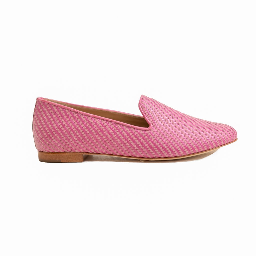 House of Zalo Footwear Fuchsia Raffia Slipper