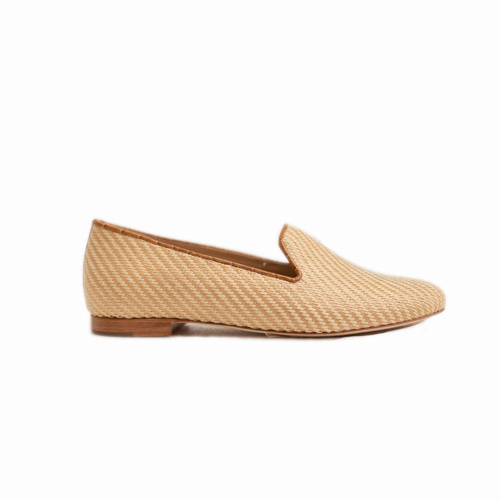House of Zalo Footwear Natural Raffia Slipper