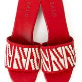 House of Zalo Footwear Playa Slide Red
