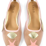 House of Zalo Footwear Sylvie Shell Ballet Rose