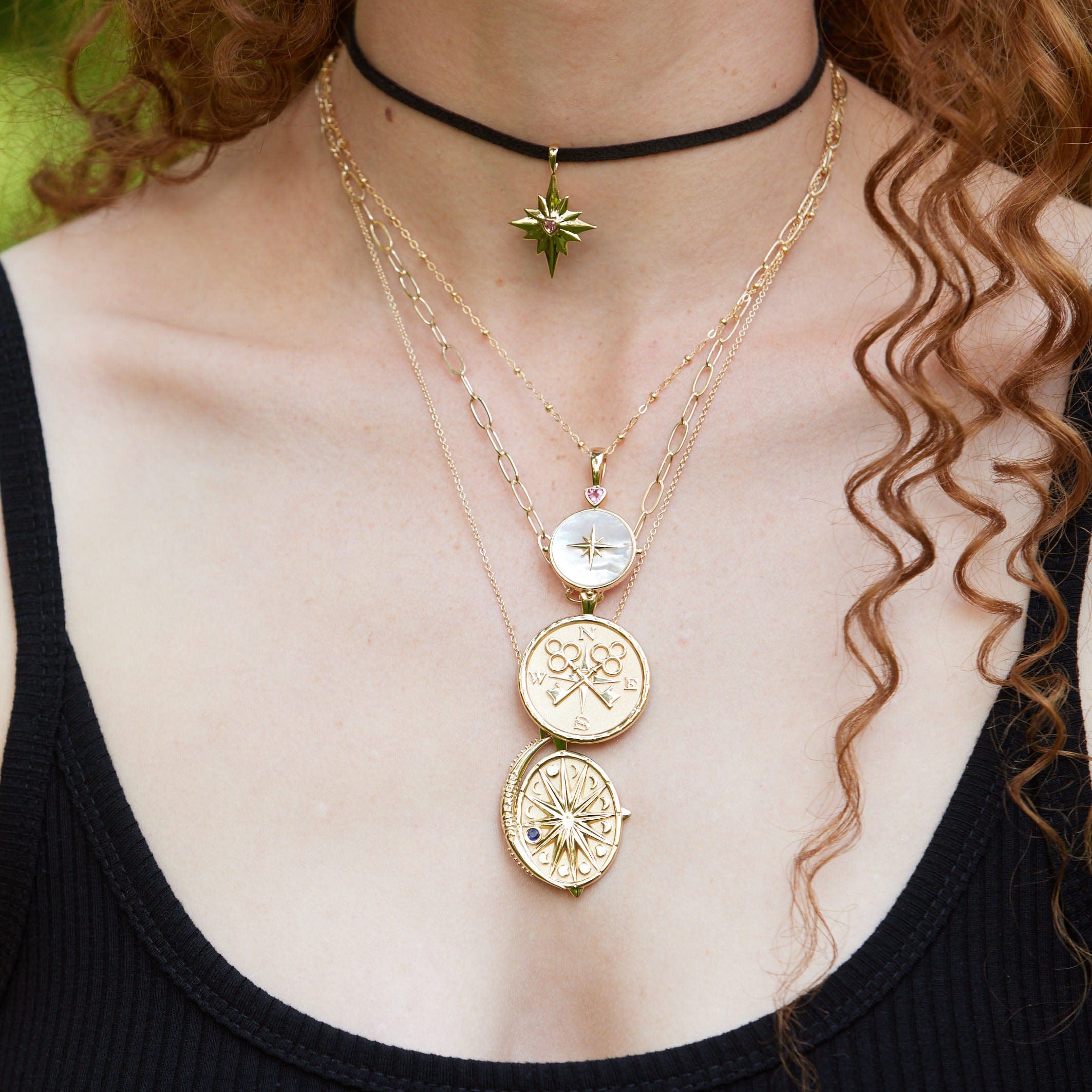 Jane Win Forever Mother of Pearl North Star Pendant