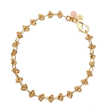 Jane Win Jane Win Necklace In a Knot Chain with Rose Quartz Bead