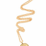 Jane Win Jane Win Necklace 32" Mini Twist Chain Love JW Original Pendant Coin