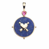 Jane Win Love Lapis Heart & Arrows Pendant