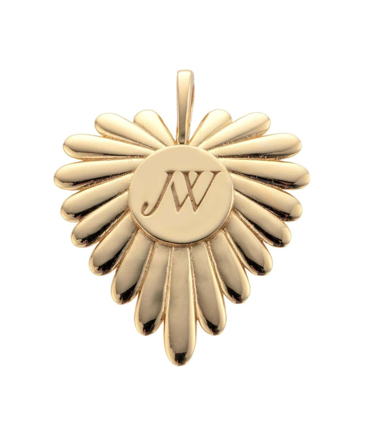 Jane Win Necklace 18" Drawn Link Chain Love Full Heart Pendant