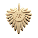 Jane Win Necklace 18" Drawn Link Chain Love Full Heart Pendant