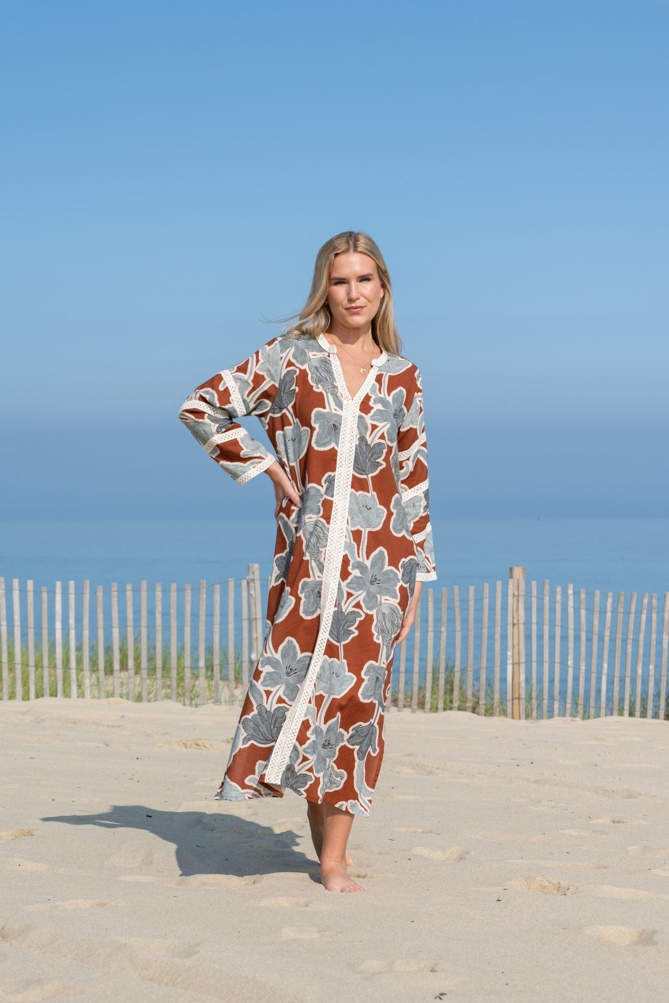 Kahora Palm Beach Dress Bardot Merrain | Coco