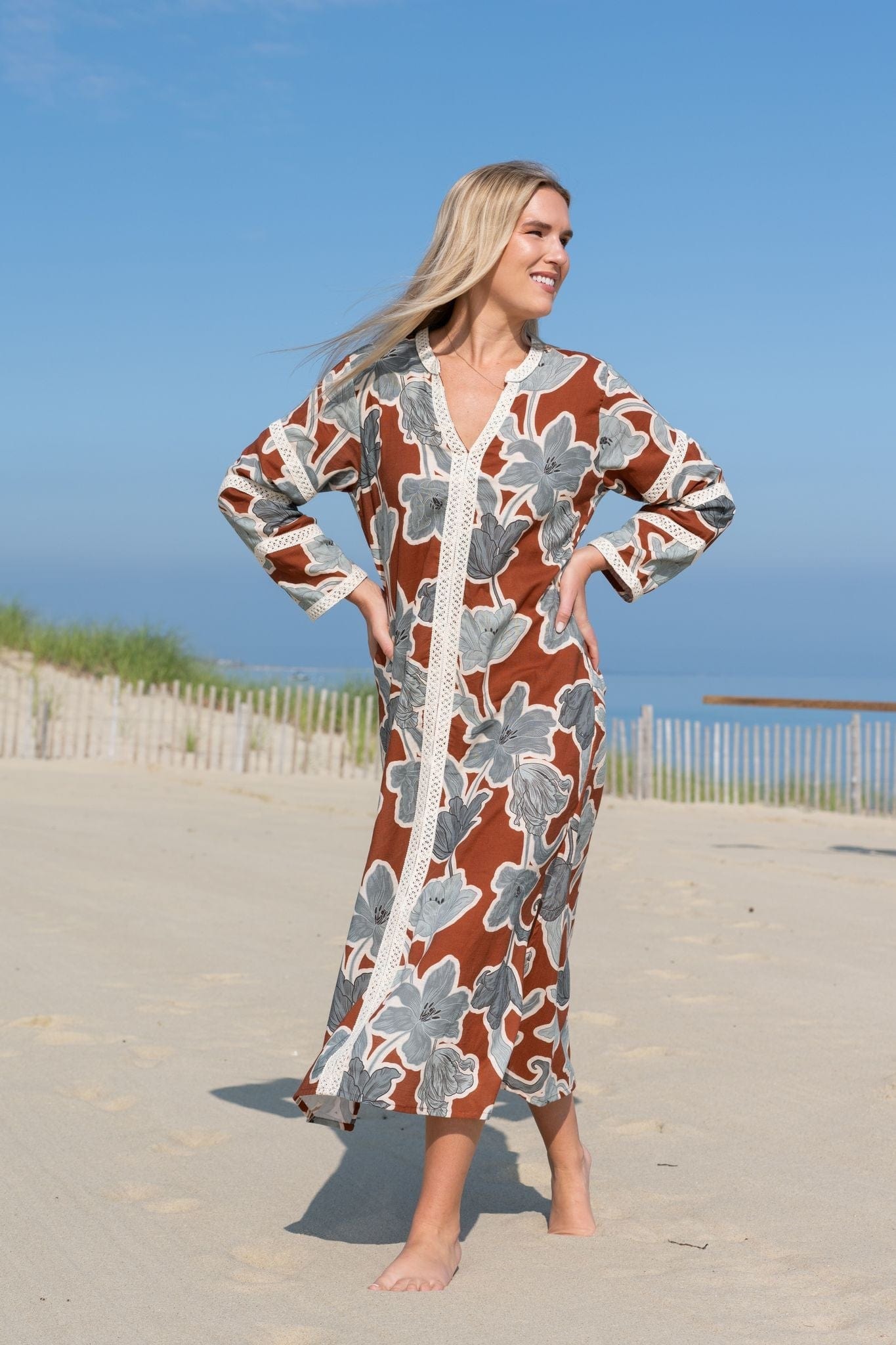 Kahora Palm Beach Dress Bardot Merrain | Coco