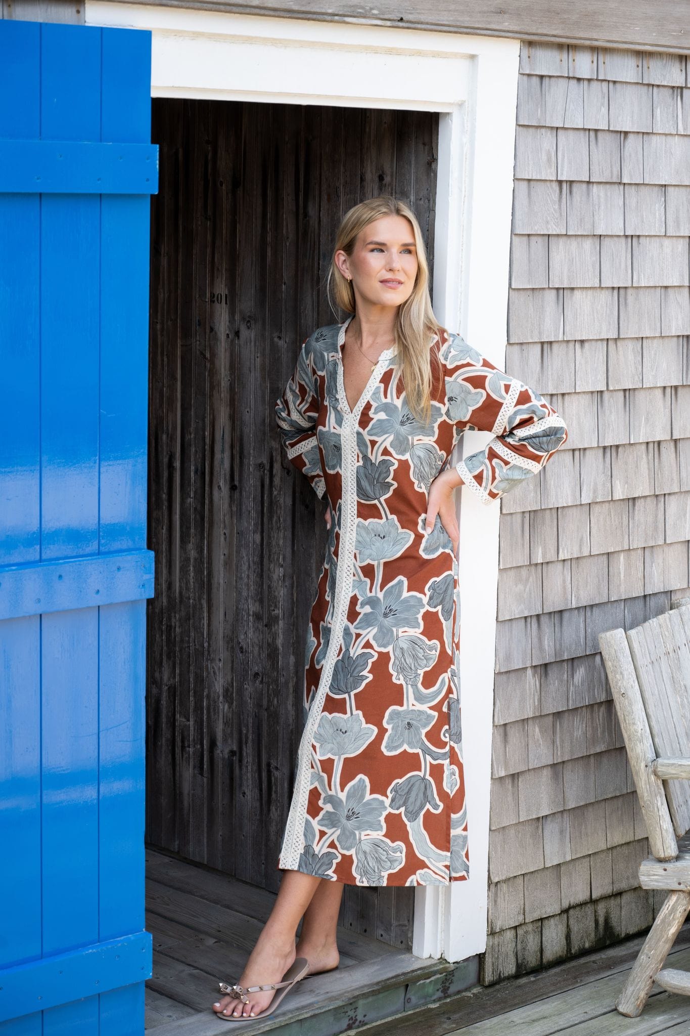 Kahora Palm Beach Dress Bardot Merrain | Coco