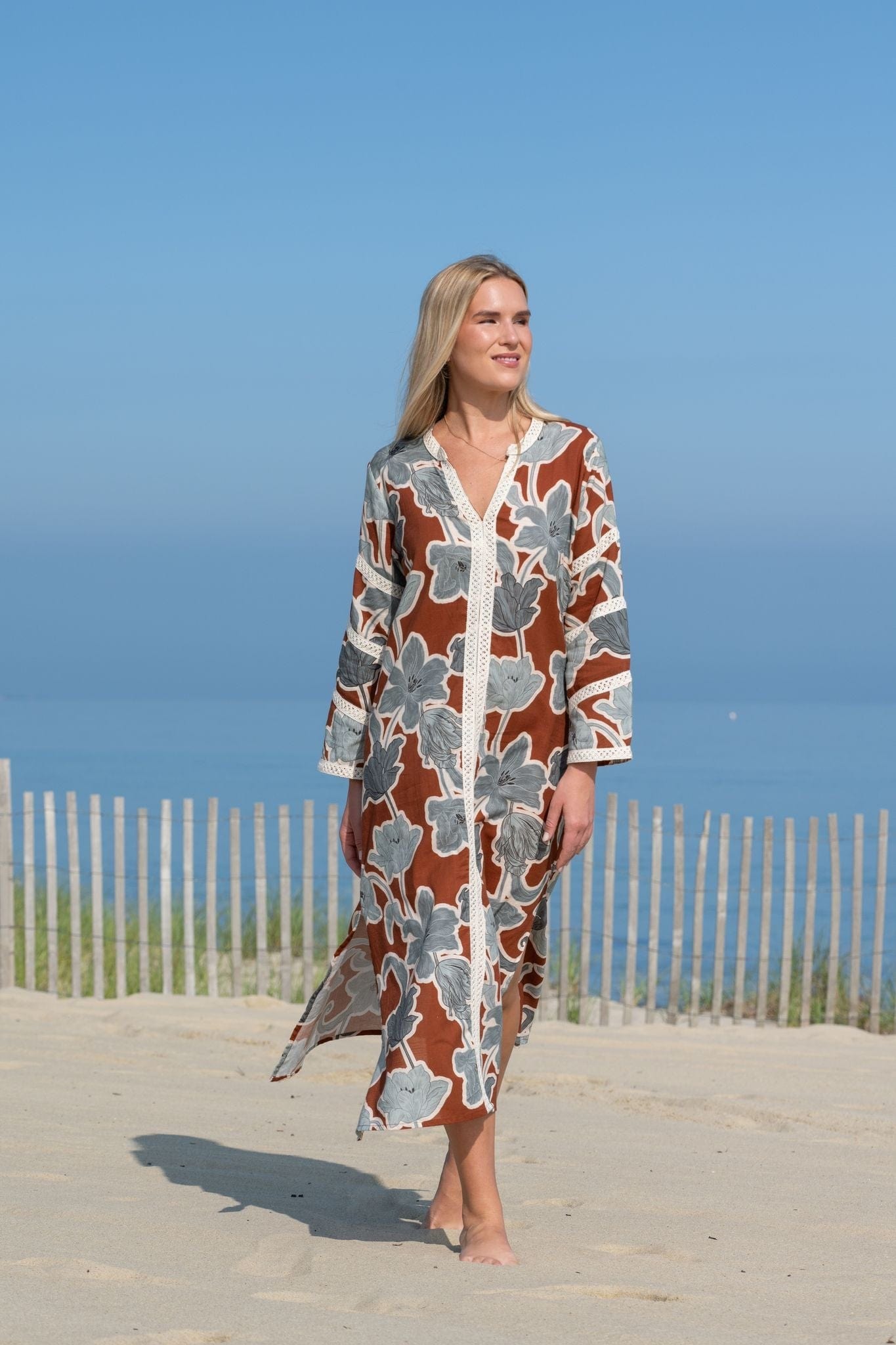 Kahora Palm Beach Dress Bardot Merrain | Coco