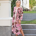 Kahora Palm Beach Dress Bardot Merrain | Pink