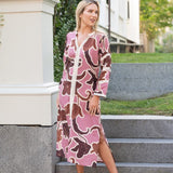 Kahora Palm Beach Dress Bardot Merrain | Pink