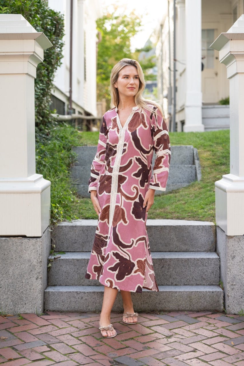 Kahora Palm Beach Dress Bardot Merrain | Pink