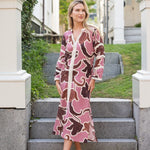 Kahora Palm Beach Dress Bardot Merrain | Pink