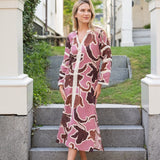 Kahora Palm Beach Dress Bardot Merrain | Pink