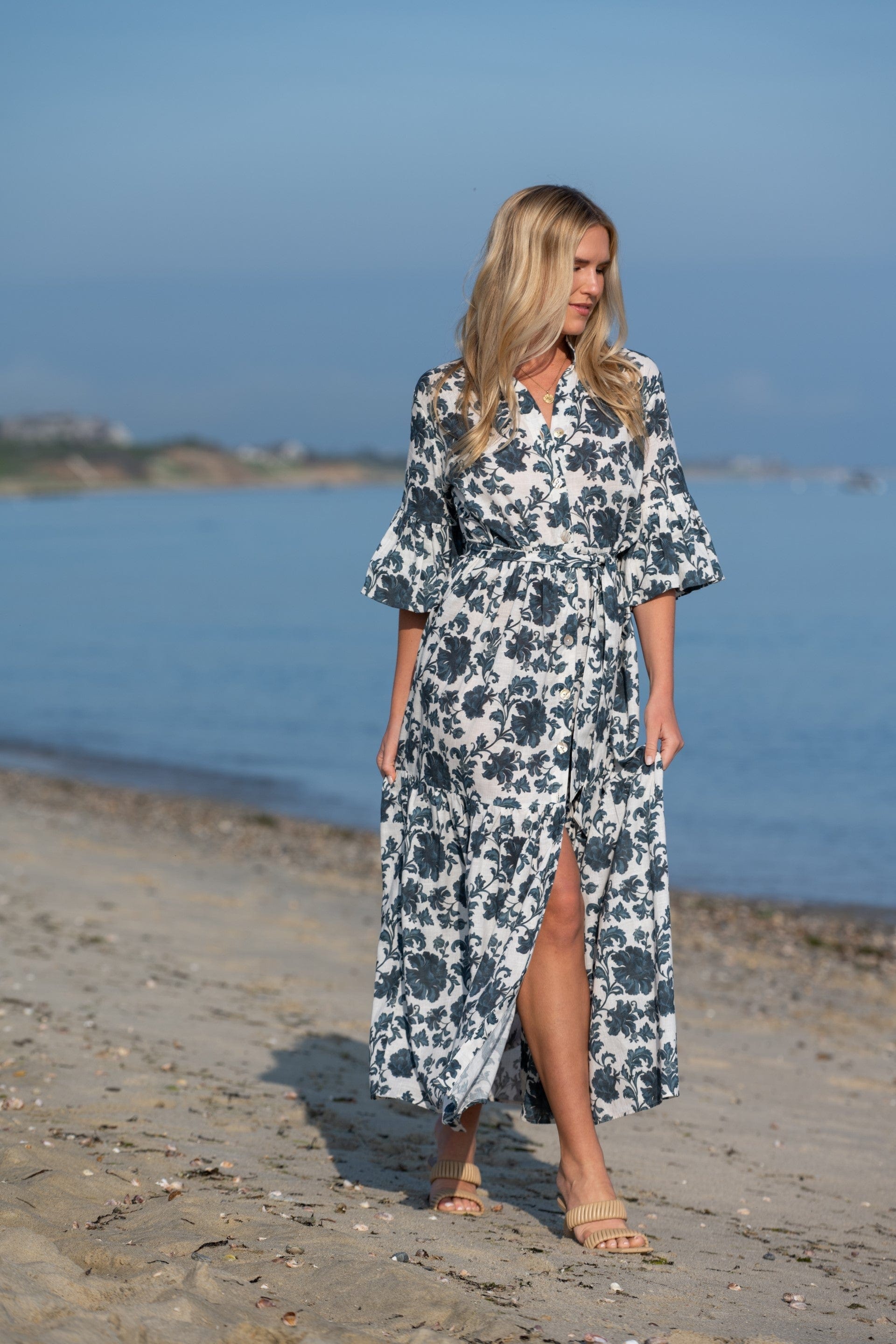 Kahora Palm Beach Dress Joanna Dress | Blue Dahlia