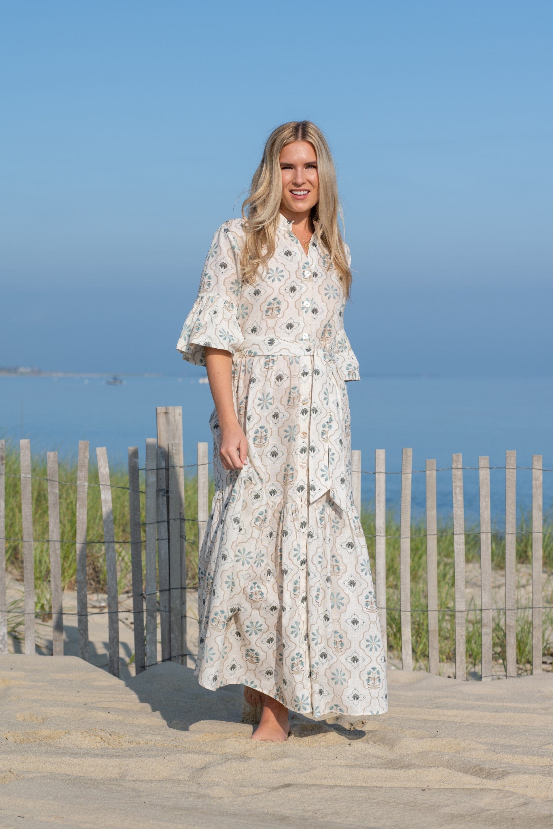Kahora Palm Beach Dress Joanna Dress | Windows Ecru
