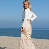 Kahora Palm Beach Skirt Lizzie Linen Skirt | Wisteria Tuscany Yellow