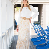 Kahora Palm Beach Skirt Lizzie Linen Skirt | Wisteria Tuscany Yellow