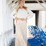 Kahora Palm Beach Skirt Lizzie Linen Skirt | Wisteria Tuscany Yellow