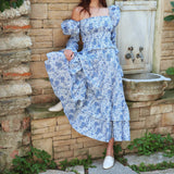 Loulou La Dune Dress Gracie Set in Blue