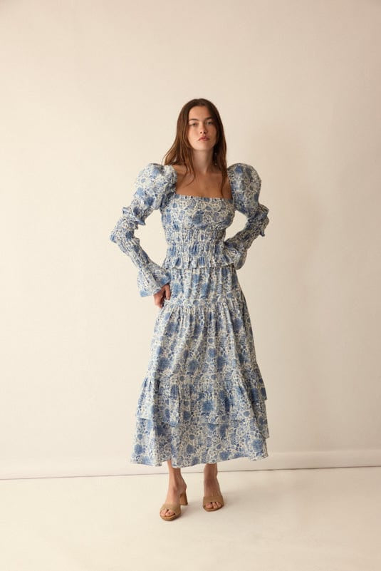 Loulou La Dune Dress Gracie Set in Blue