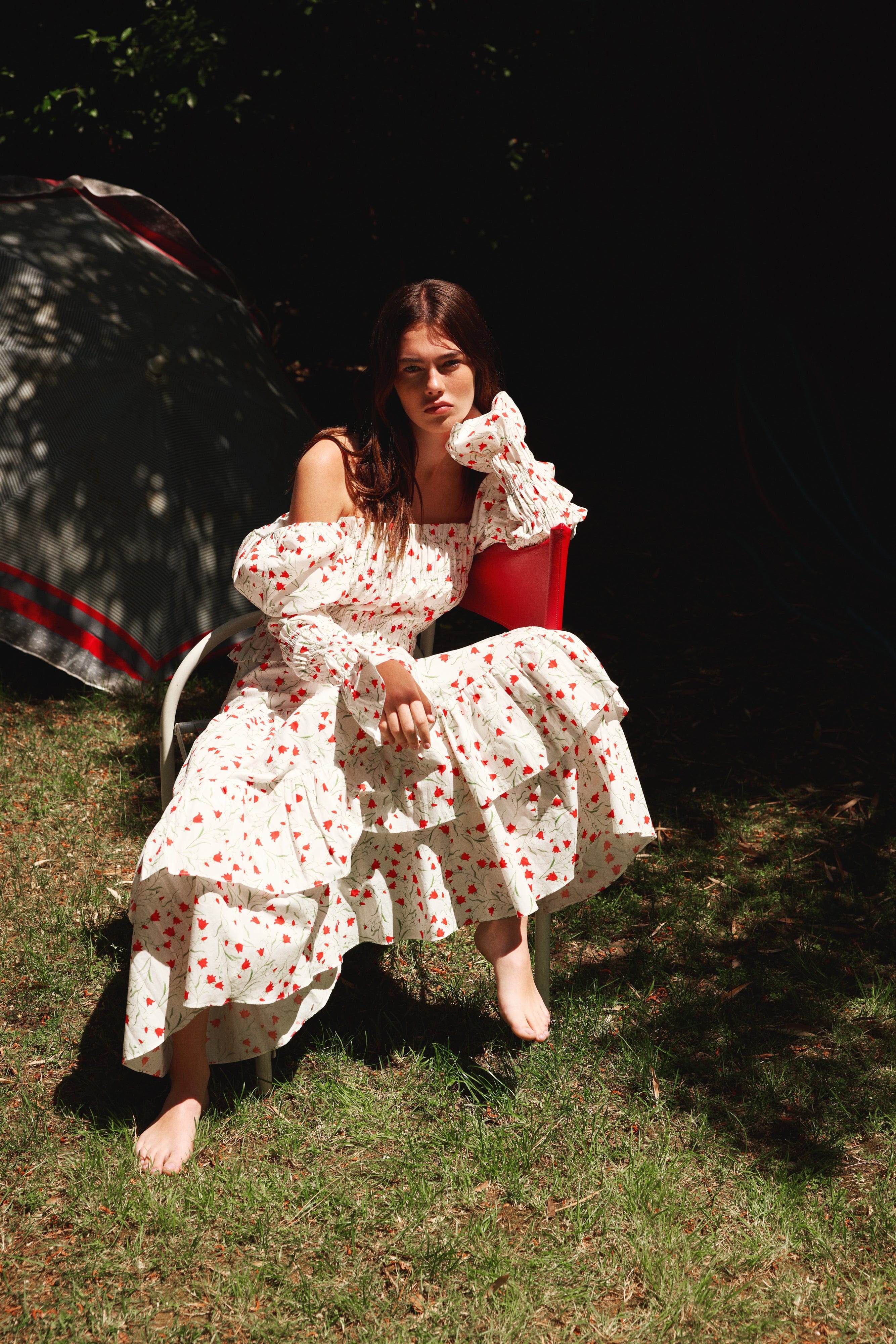 Loulou La Dune Dress Gracie Set in Red