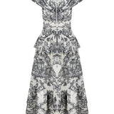 Loulou La Dune Dress Lily Set in Black Toile