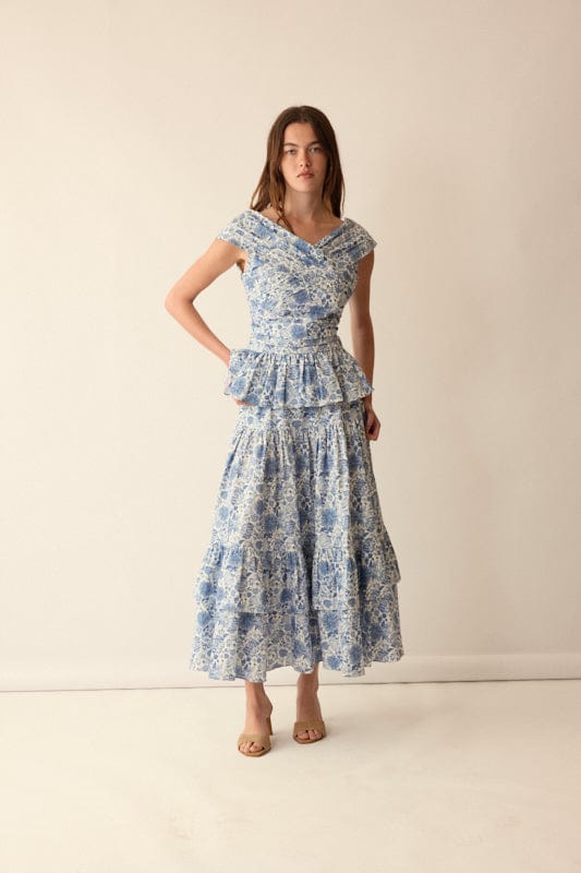 Loulou La Dune Dress Lily Set in Blue