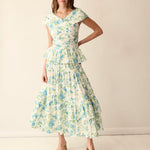 Loulou La Dune Dress Lily Set in Green