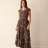 Loulou La Dune Dress Lily Set in Midnight Garden