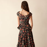Loulou La Dune Dress Lily Set in Midnight Garden