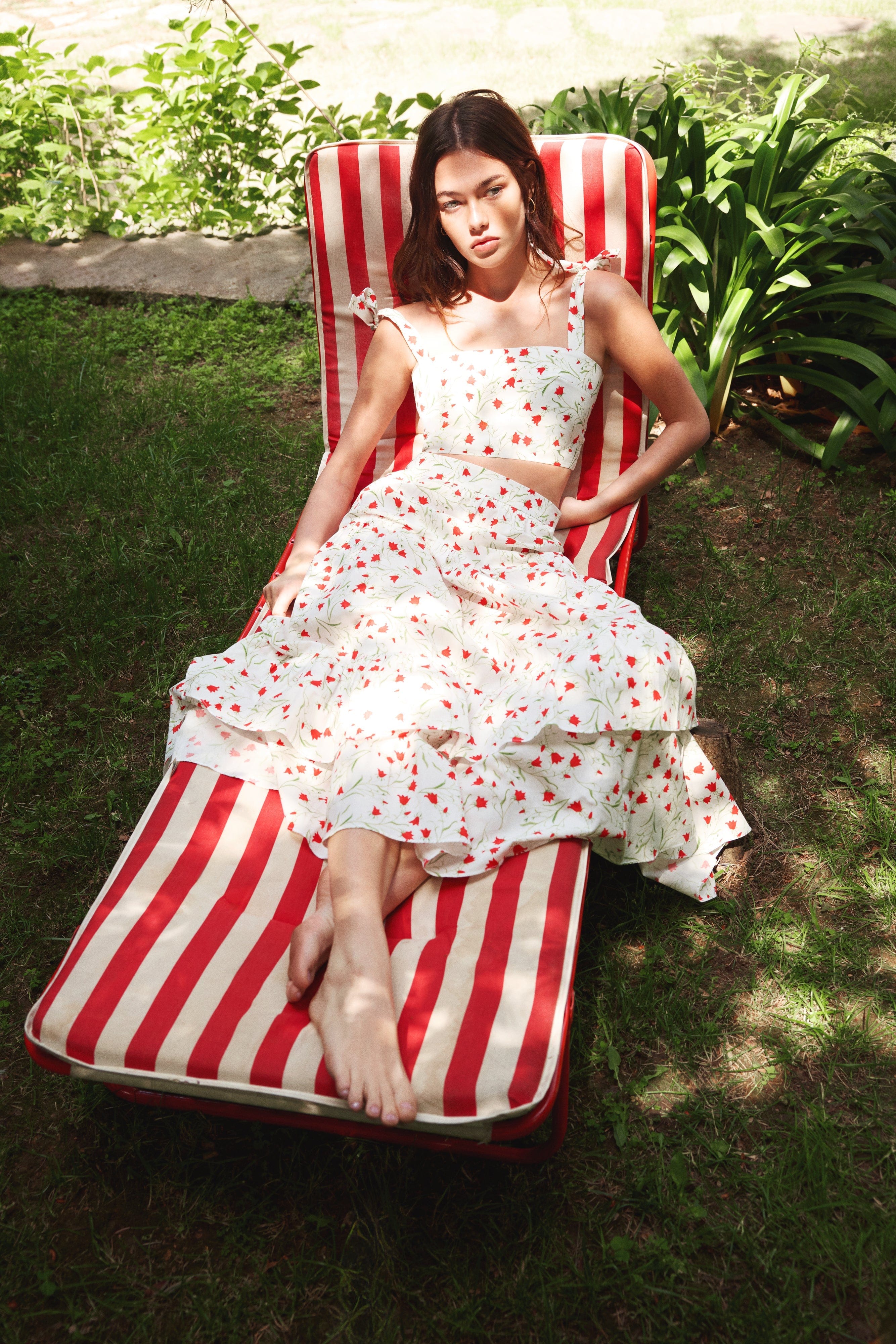 Loulou La Dune Dress Mia Set in Red