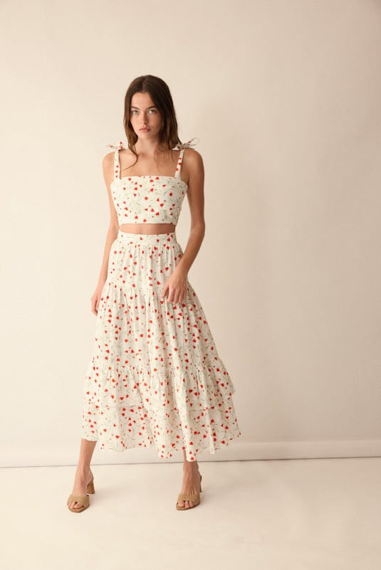 Loulou La Dune Dress Mia Set in Red