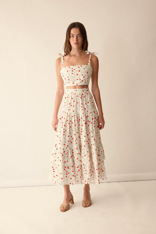 Loulou La Dune Dress Mia Set in Red