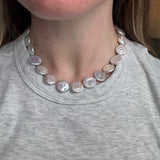 LouLu Necklaces Comporta Pearl Coin Choker Necklace