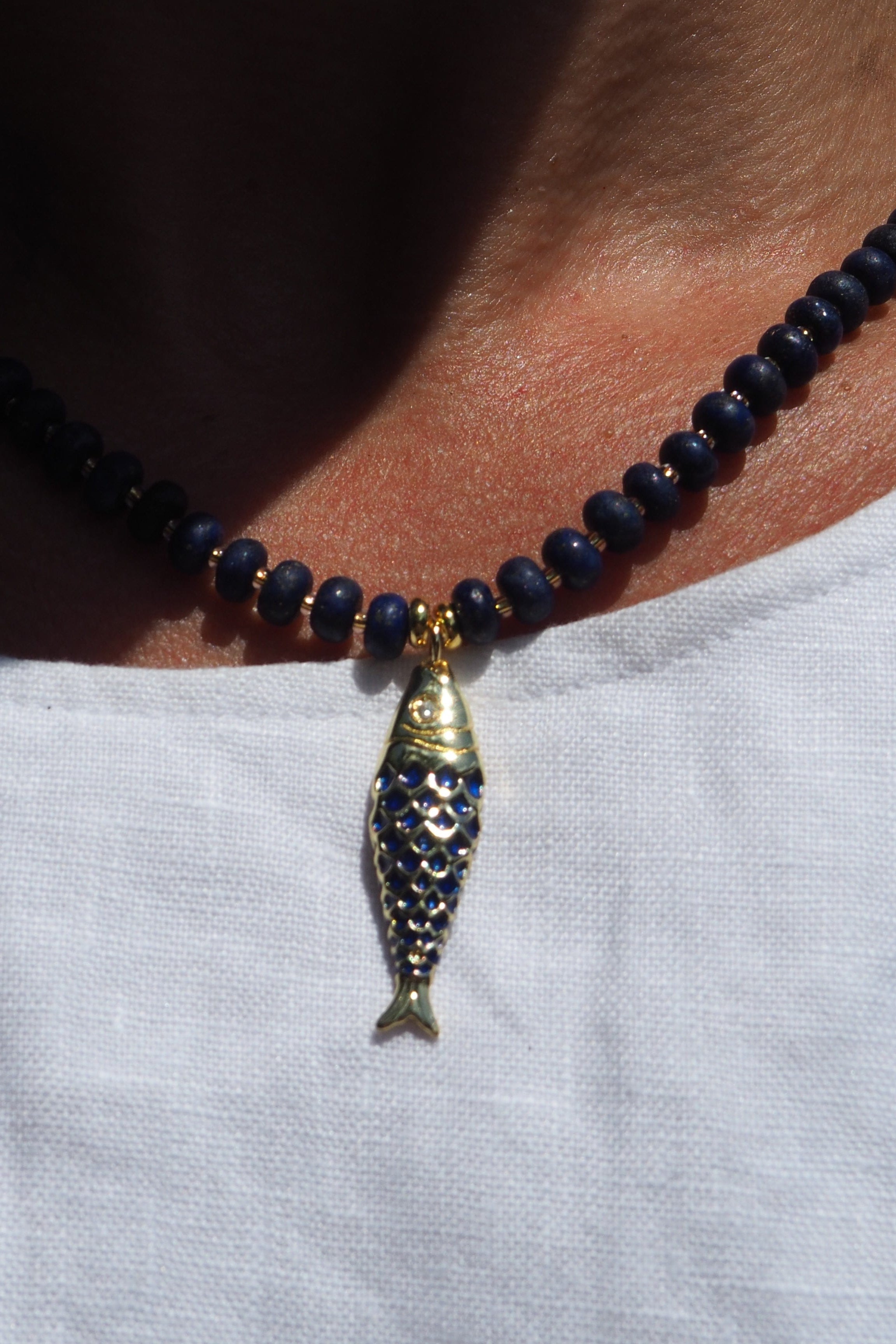 LouLu Necklaces Paros Fish Charm Necklace