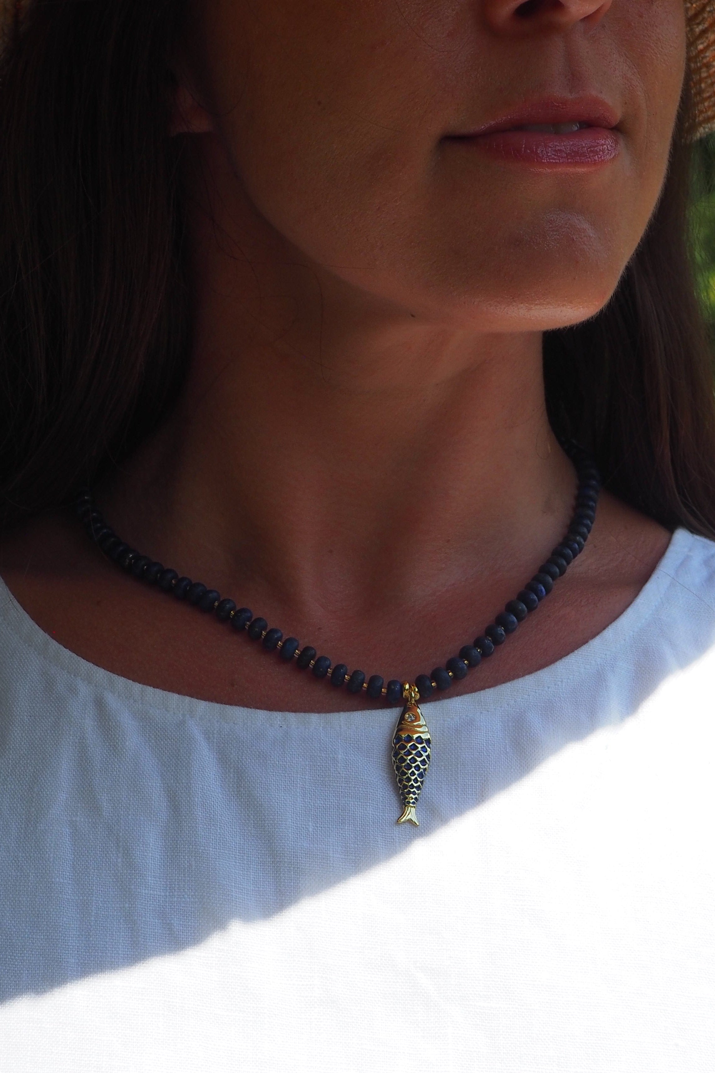 LouLu Necklaces Paros Fish Charm Necklace
