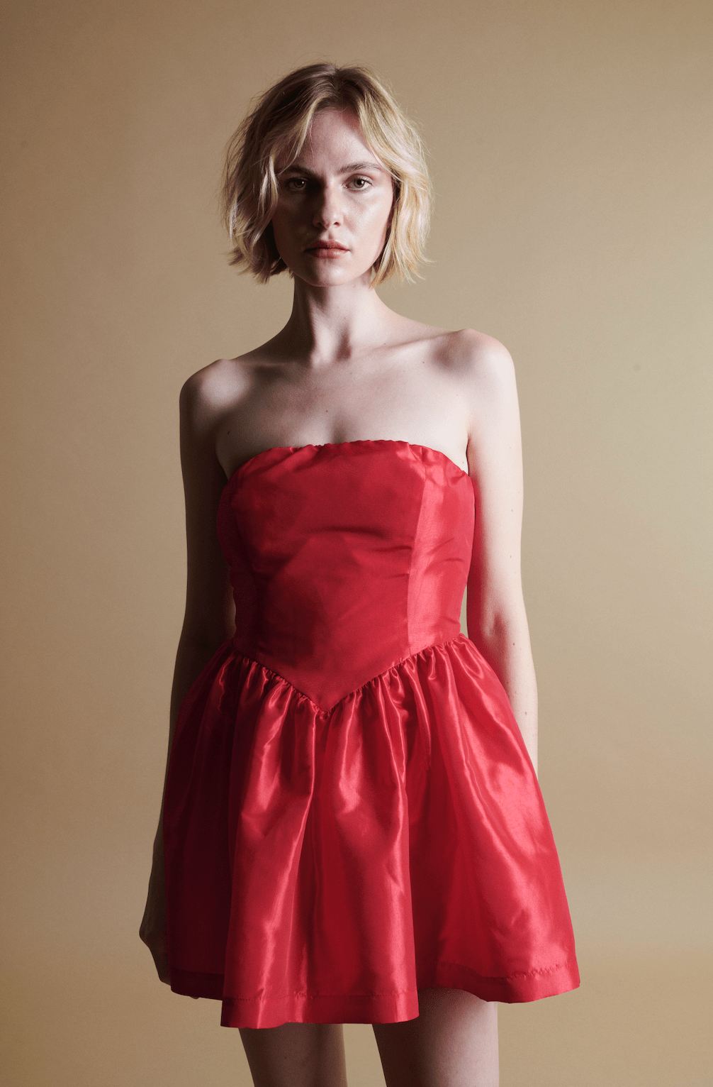 Roxanne Mini Dress in Cherry Red by Madeline Marie 8