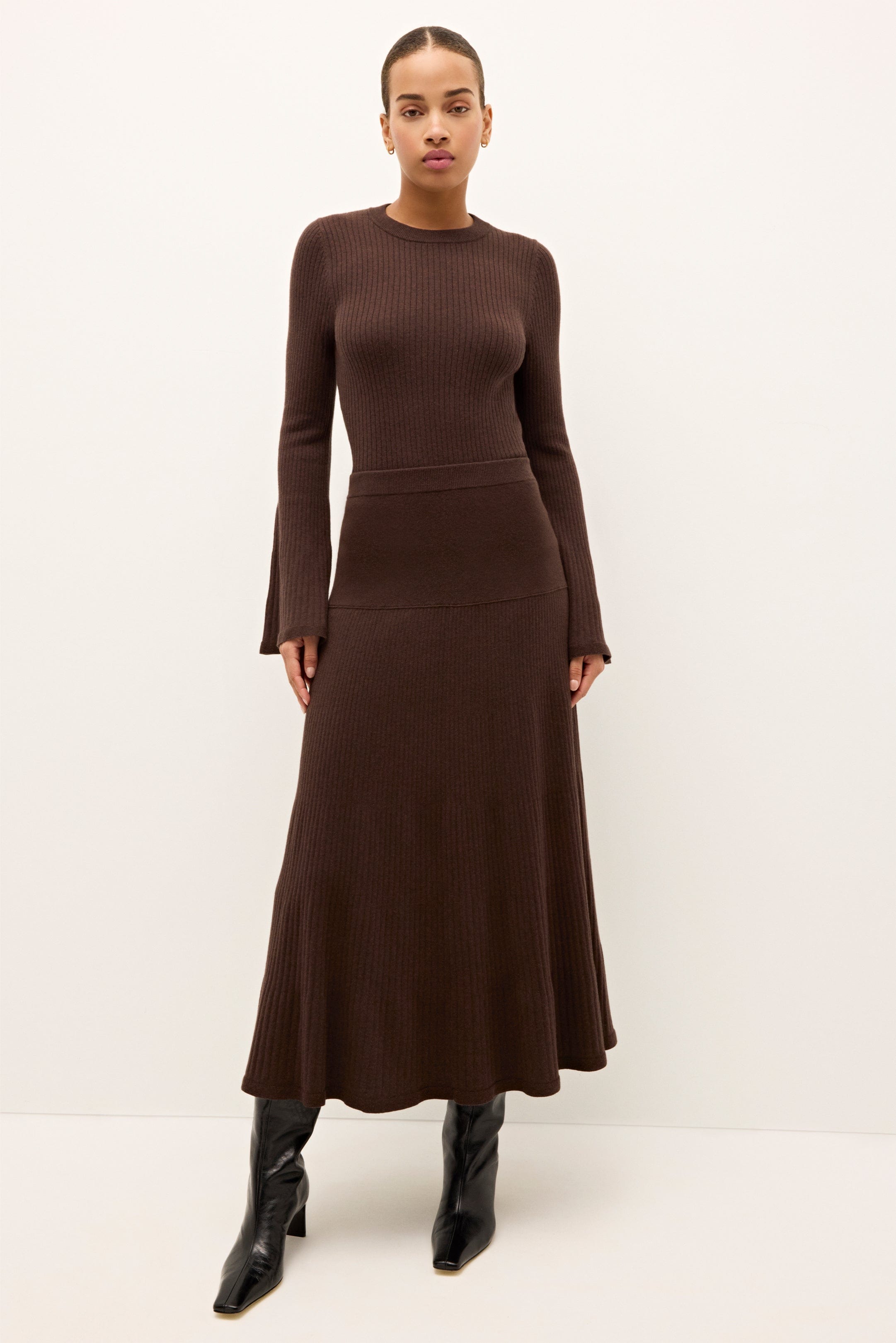 Marie Oliver SKIRTS-MAXI-KNIT-SOLID-FF KAYLAN SKIRT