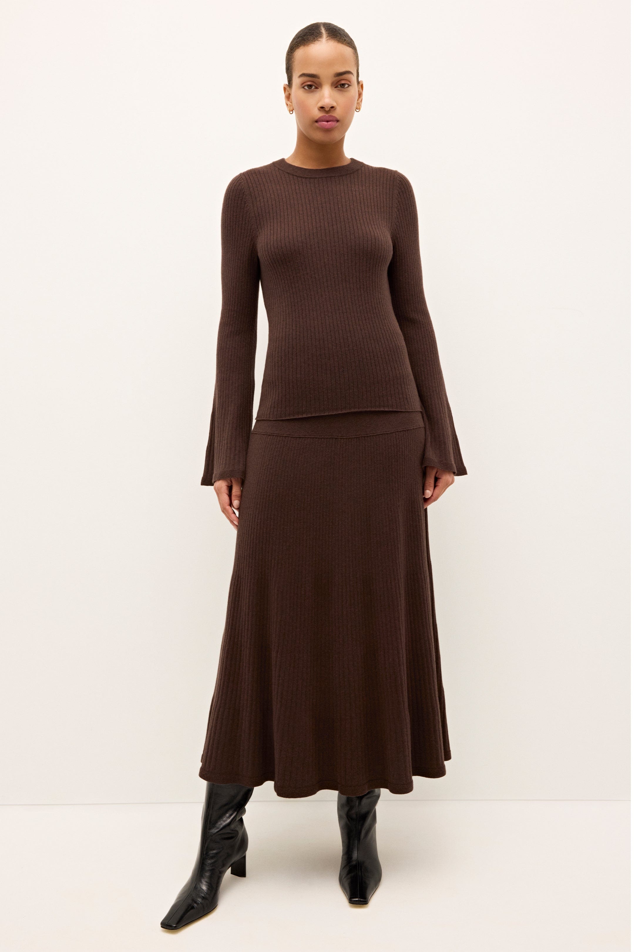 Marie Oliver TOPS-KNIT TOP-LONG-KNIT-SOLID-FF CARREY TOP