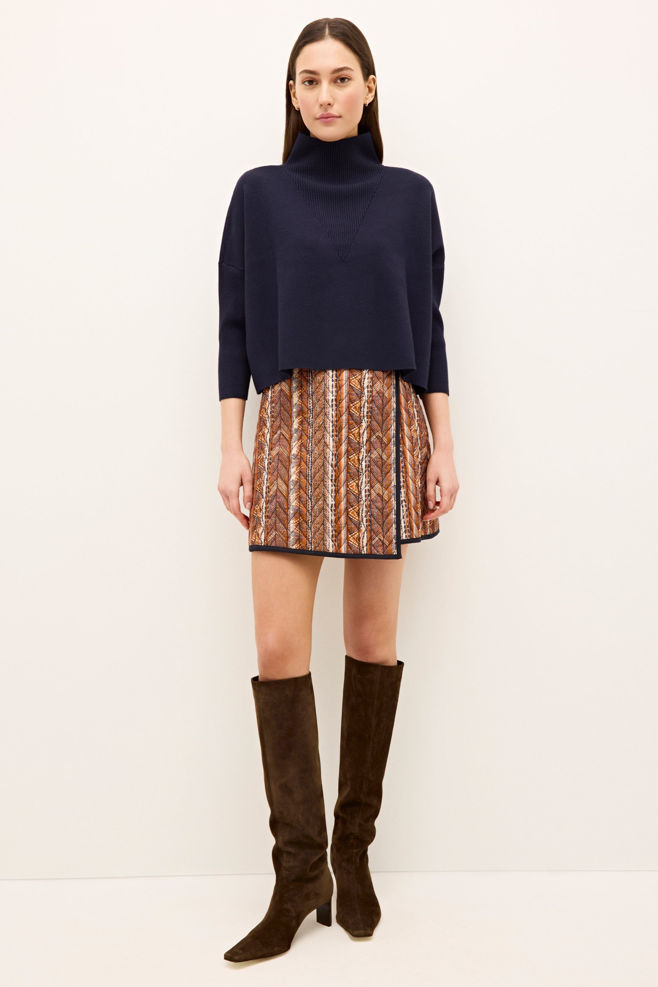 Marie Oliver TOPS-SWEATER-LONG-KNIT-SOLID-FF CLAUDIE POPOVER