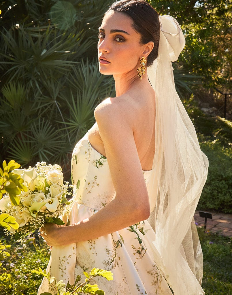 MESTIZA NEW YORK Accessories OS / Ivory Tulle Elisa Bow Veil