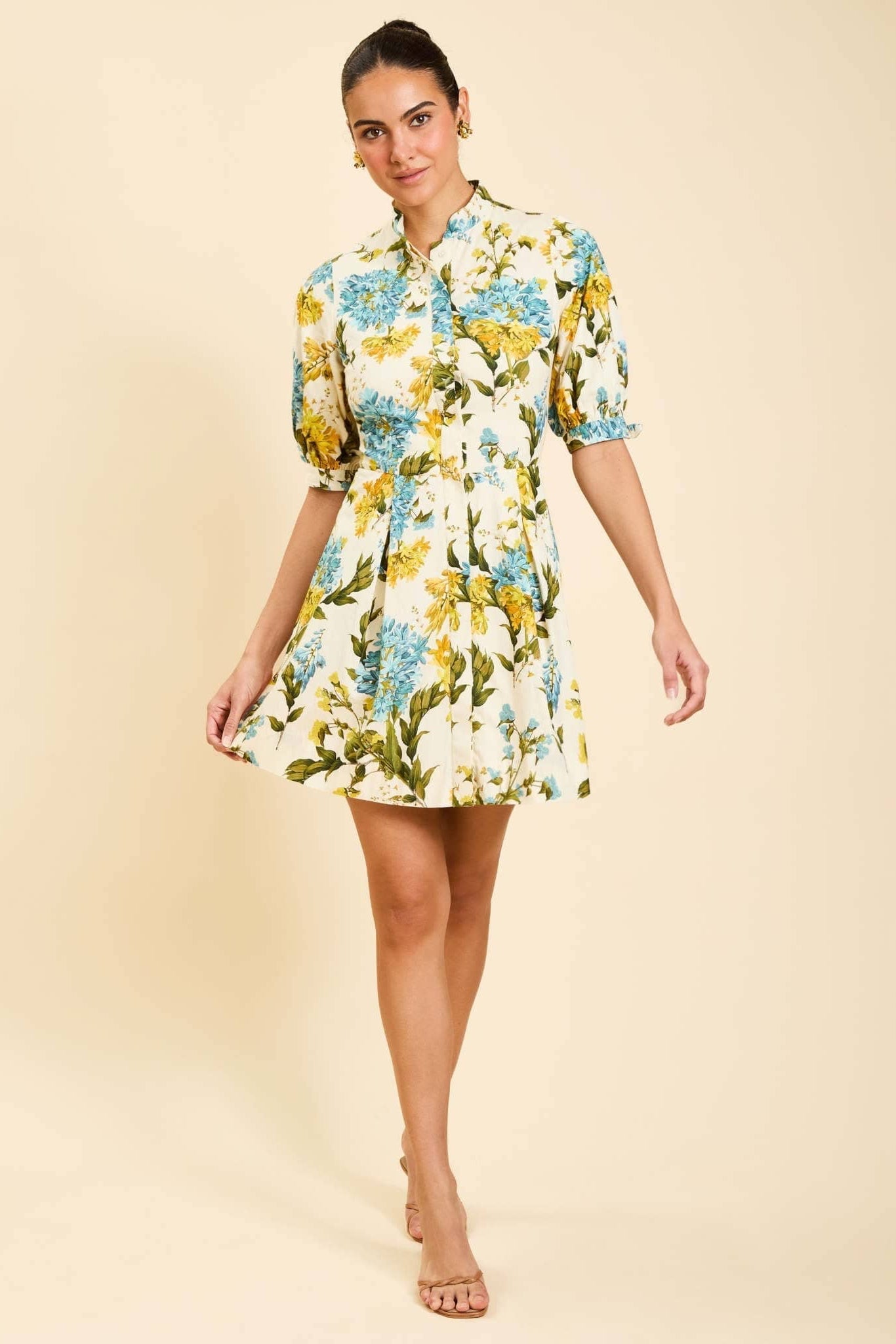 day time mini dress Daytime Delights Jacquard Mini Dress Cream