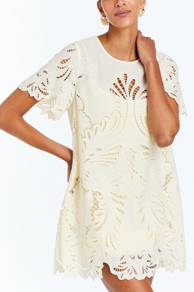 MESTIZA NEW YORK Daytime Pre-Order - Lupe Lace Mini Dress