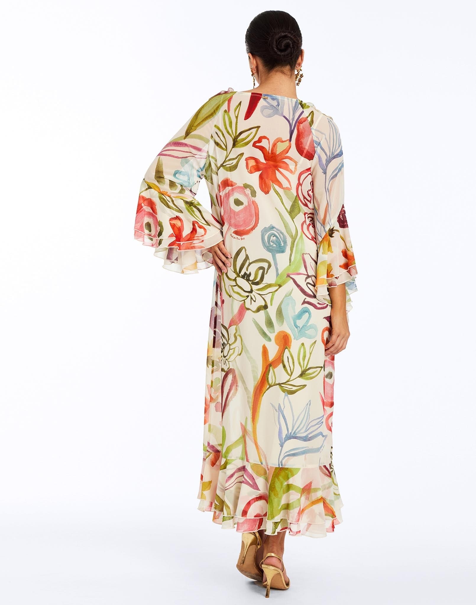 MESTIZA NEW YORK Dress Bimini Ruffle Caftan Midi Dress