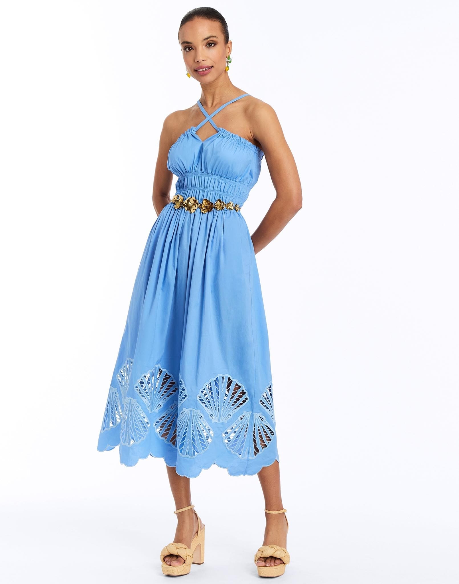 MESTIZA NEW YORK Dress Spritz Smocked Midi Dress