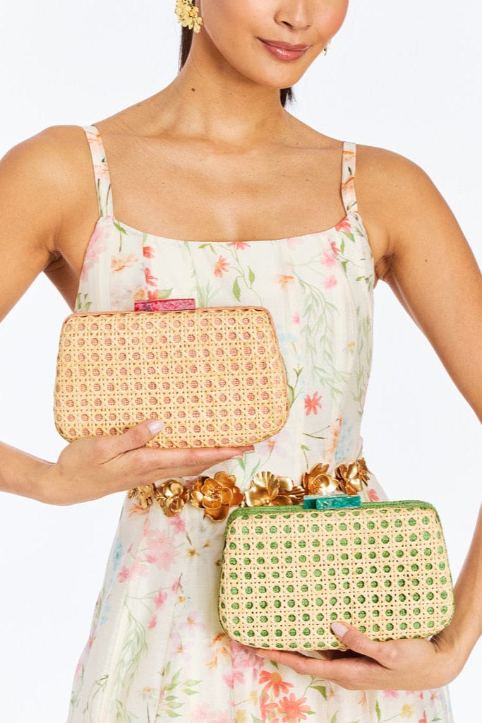 MESTIZA NEW YORK Handbags OS / Green/Natural Solihiya Rafé x Mestiza Solihiya Clutch Bag