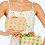 MESTIZA NEW YORK Handbags OS / Green/Natural Solihiya Rafé x Mestiza Solihiya Clutch Bag