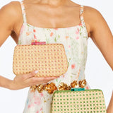 MESTIZA NEW YORK Handbags OS / Green/Natural Solihiya Rafé x Mestiza Solihiya Clutch Bag